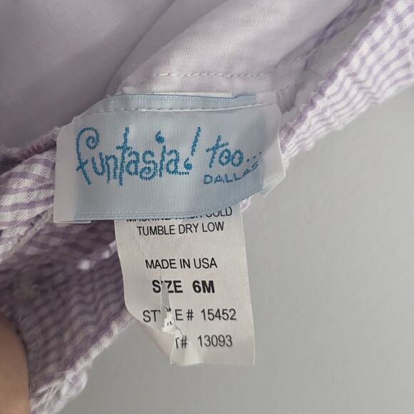 Funtasia Too Ice Cream Cone Seersucker Swimsuit 6 Months Purple - Picture 4 of 5